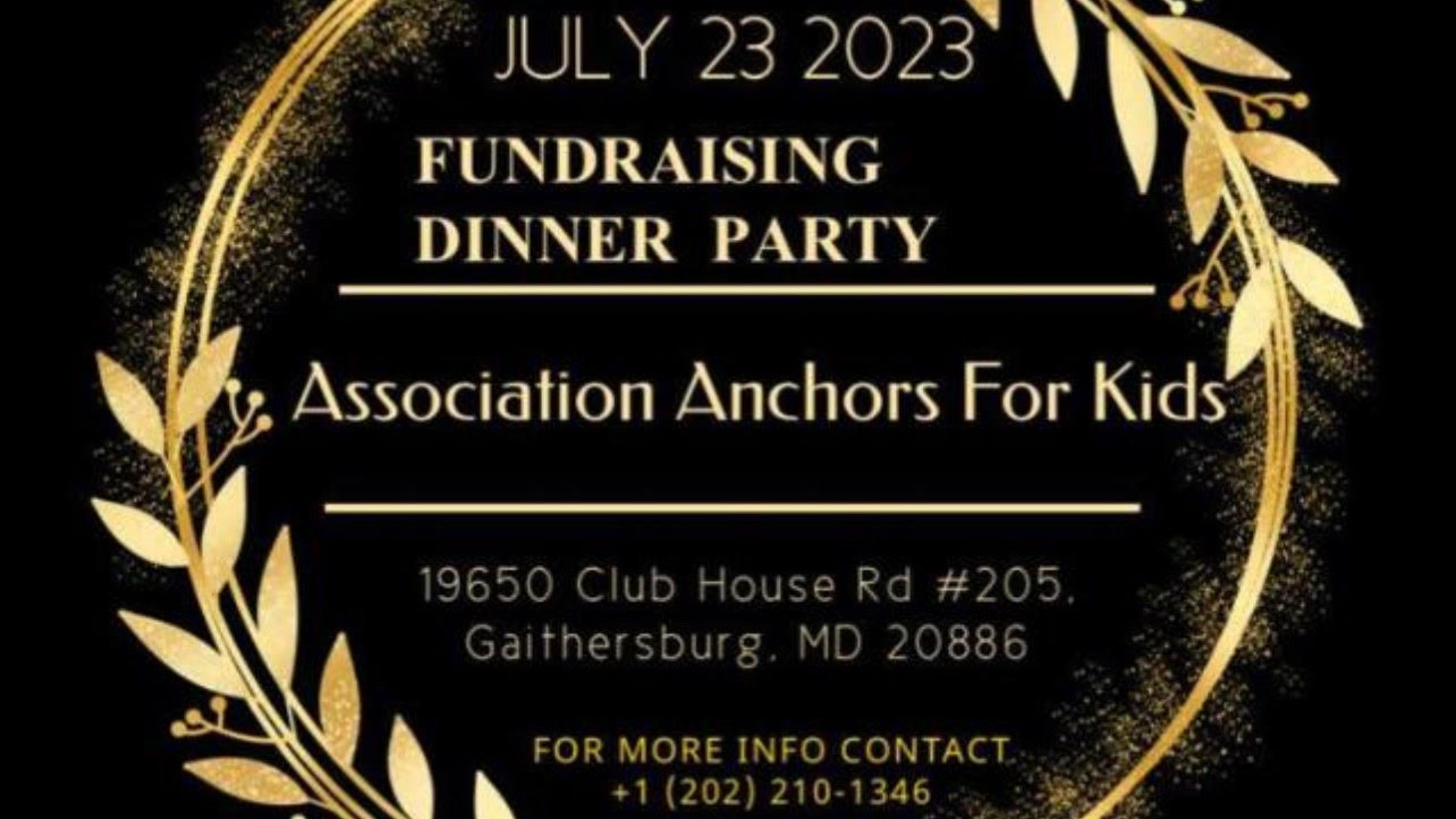 FUNDRAISING DINNER PARTY ANCHOR FOR KIDS